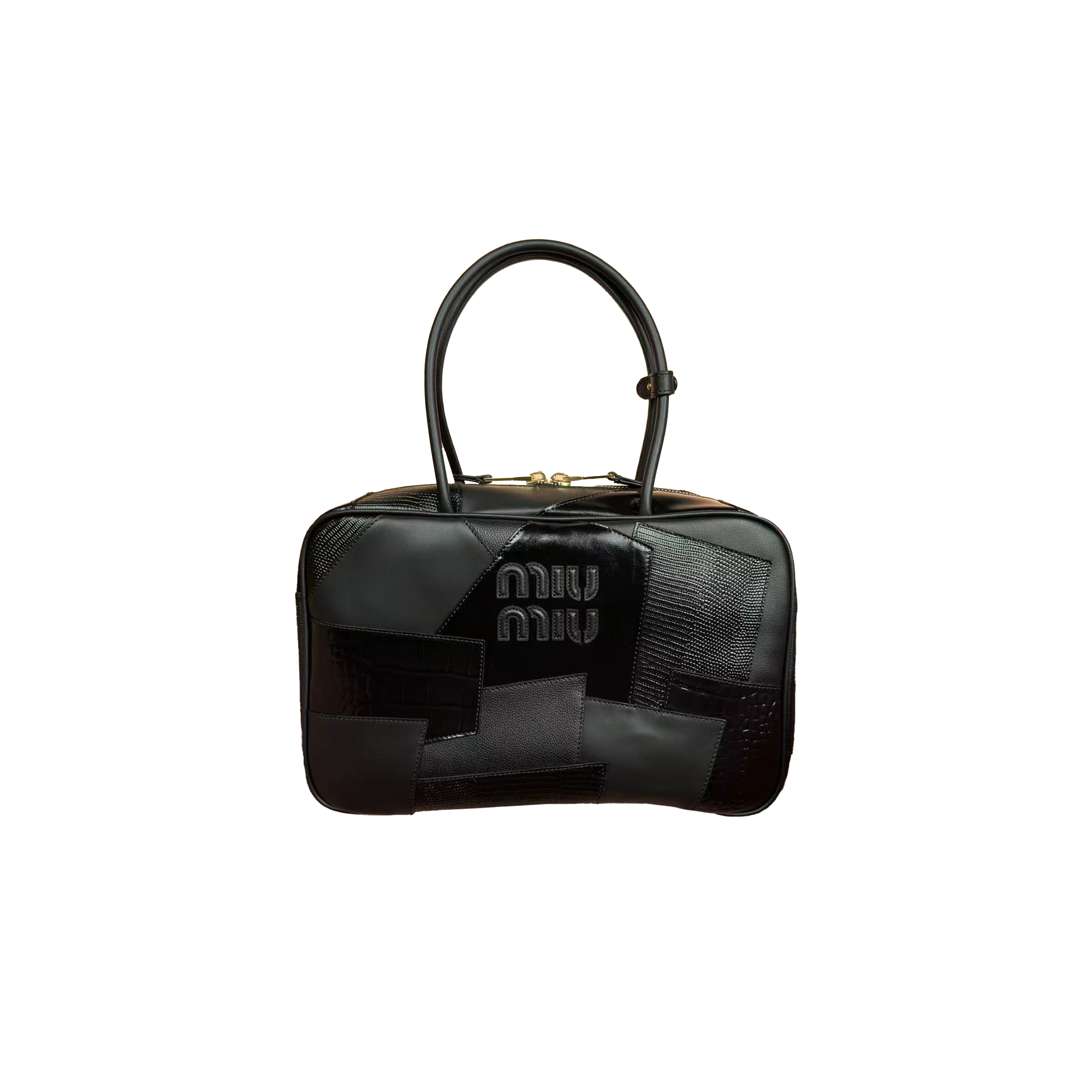 MIU MIU BEAU LEATHER PATCHWORK TOTE 5BB117 (34*23*10cm)